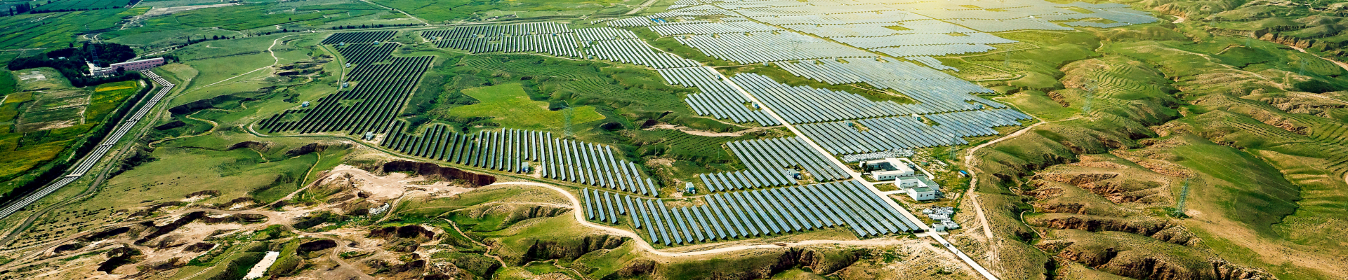 Aerial photography of solar photovoltaic outdoors